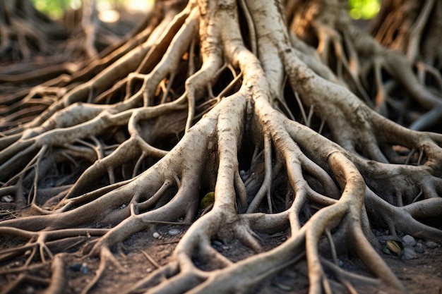 Les racines des arbres dévoilées Une macro-photographie fascinante révèle les motifs complexes