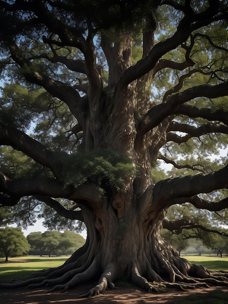 Racines du vieil arbre ai généré