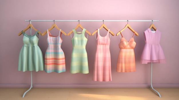 Un rack de robes pour les filles.