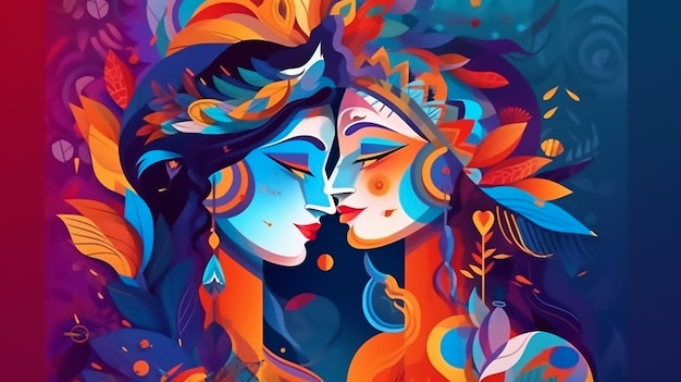 Radha Krishna aime l'art abstrait du papier