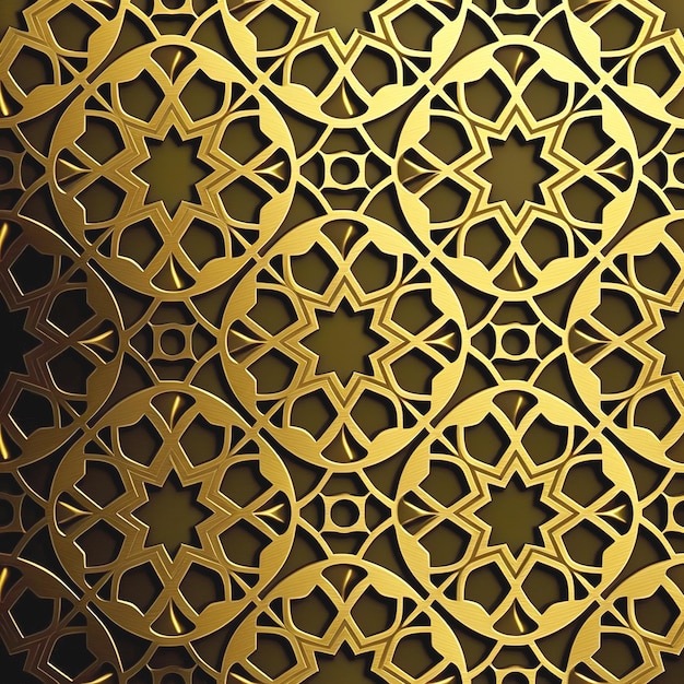 Photo radiance souveraine d'or esthétique islamique