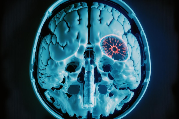 Radiographie cérébrale après AVC AI générative
