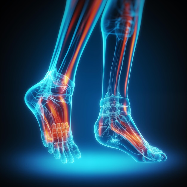 Radiographie des jambes et des os humains