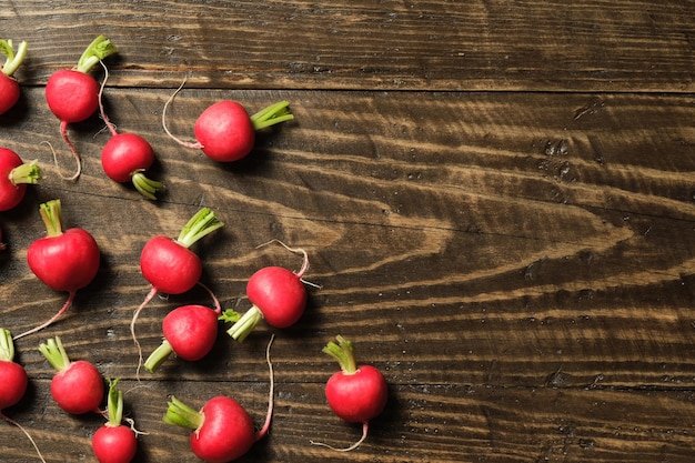 Radis rouges d'en haut