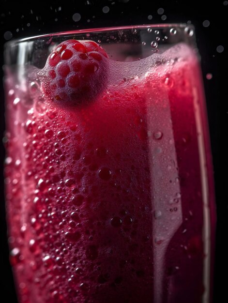 Rafraîchissant Berry Bliss Une macro-vision d'un cocktail sain