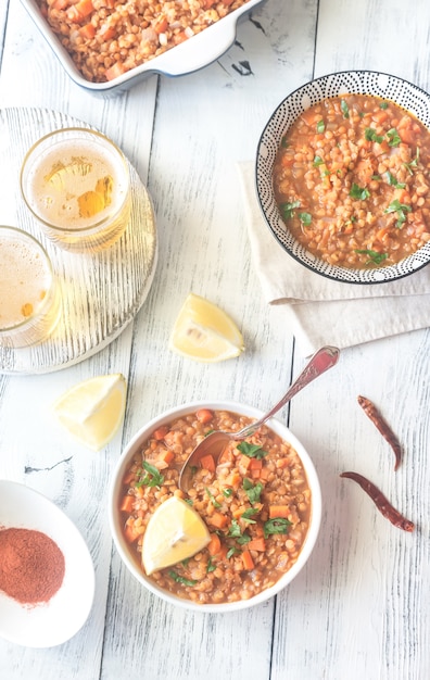 Ragoût de lentilles rouges au paprika fumé