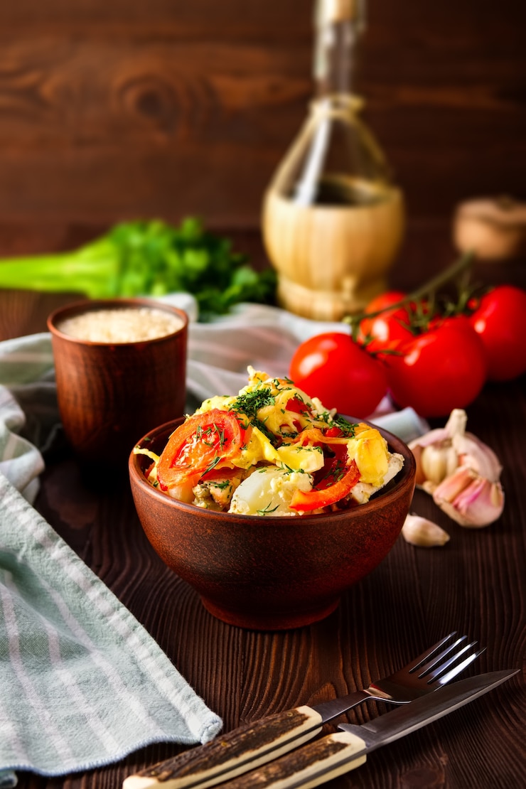 Photo ragoût de pays à la viande servi pour le dîner