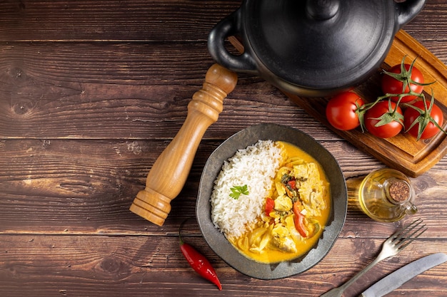 Ragoût de poisson Plat traditionnel au Brésil Moqueca Baiana de Peixe