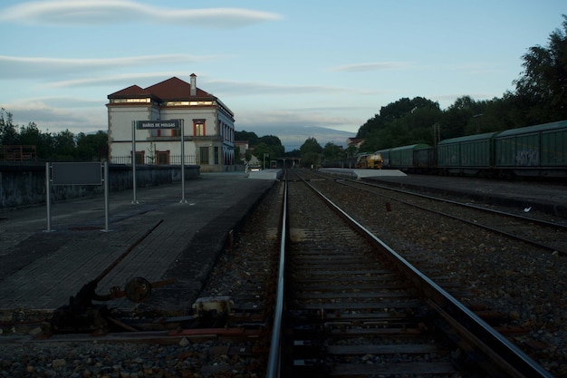 Rail de train à vue premium, photographie en extérieur