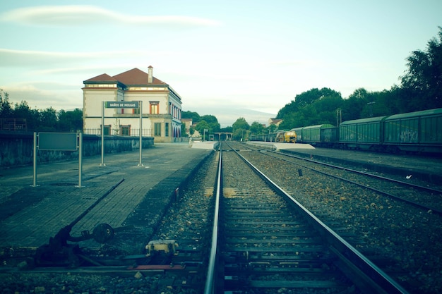 Rail de train à vue premium, photographie en extérieur