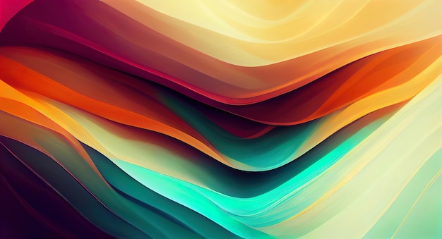 Rainbow Blend Background Layers Abstract Gradient background design formes colorées Illustration 3d