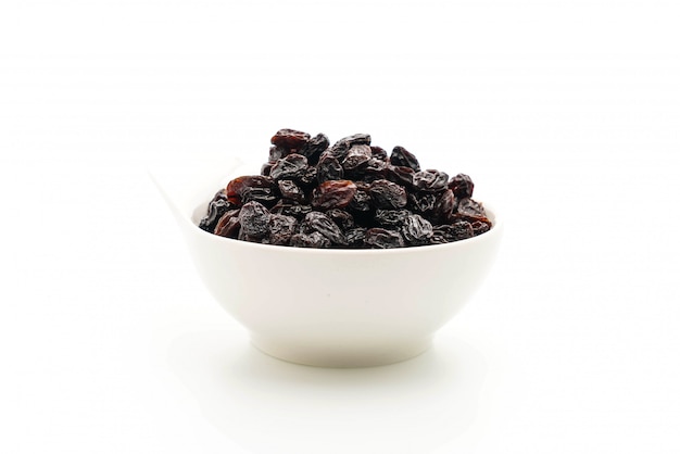 raisins noirs sur blanc