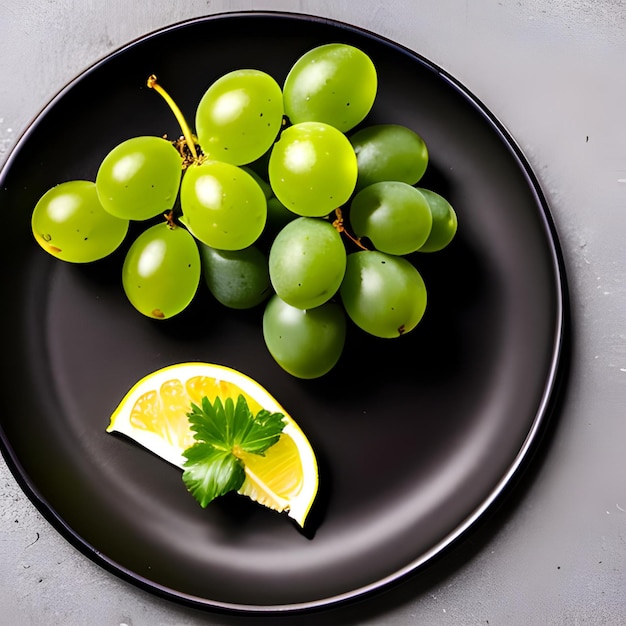 raisins sur une plaque