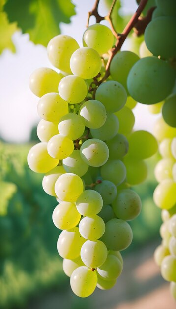 Photo les raisins verts de beauté