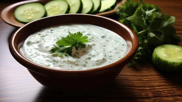 Raita avec un bol