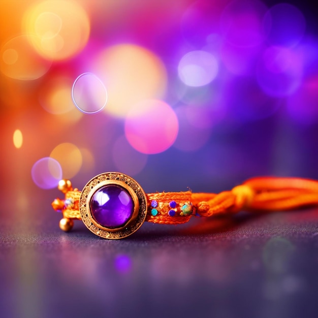 Raksha Bandhan Rakhi Arrière-plan avec effet bokeh et espace vide pour le texte