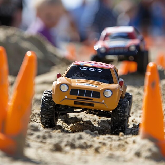 Photo rallycross de voitures de jouets, courses hors route pour enfants