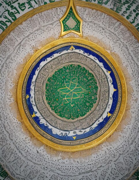 Ramadan en Algérie avec un canon et un croissant sur fond blanc