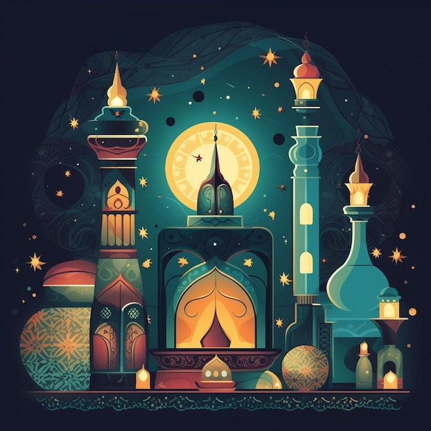 Ramadan de dessin animé