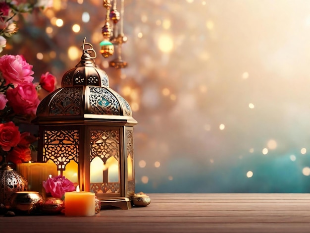 Ramadan eid mubarak fond islamique généré par l'IA