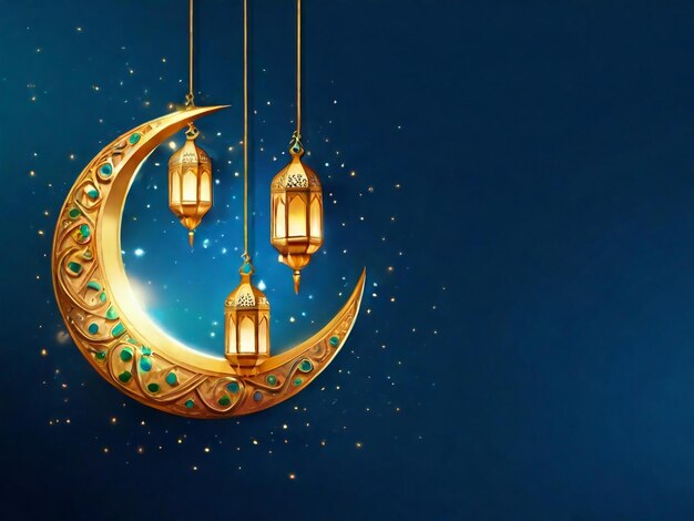 Ramadan eid mubarak fond islamique généré par l'IA