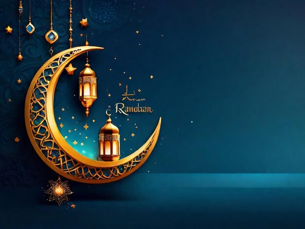 Ramadan eid mubarak fond islamique généré par l'IA