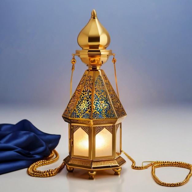 Photo ramadan kareem eid mubarak est une lampe élégante