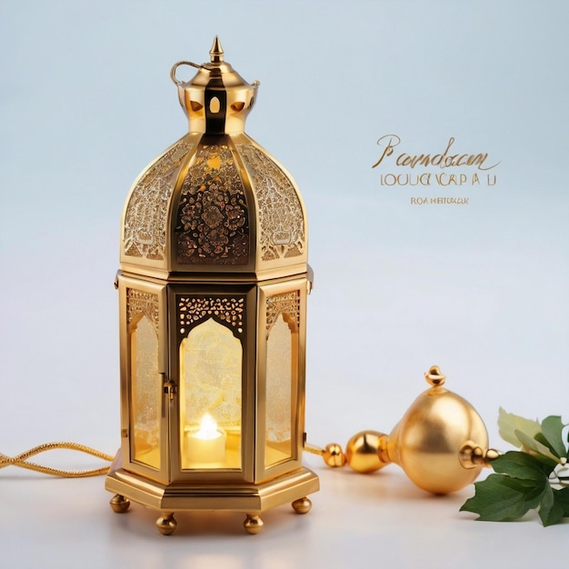 Photo ramadan kareem eid mubarak est une lampe élégante