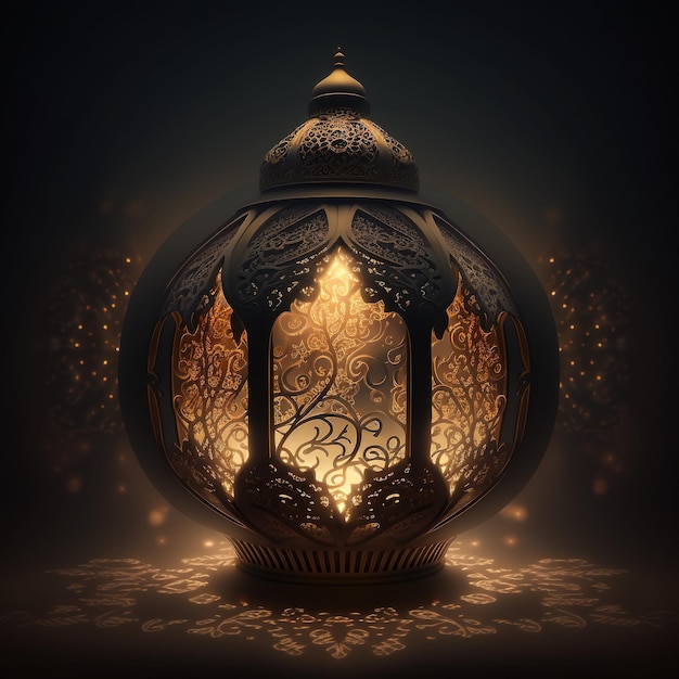 ramadan kareem et eid mubarak avec mosquée et lanternes