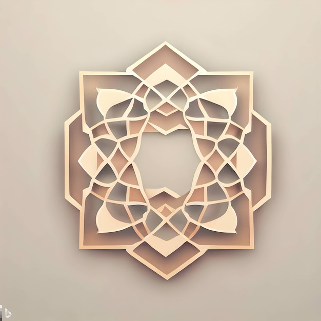 Ramadan Kareem avec graphique en papier de décoration islamique