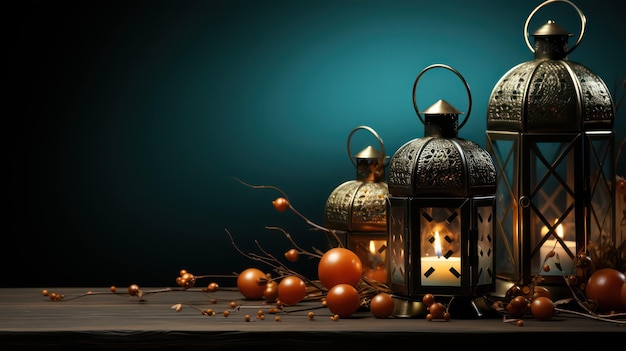 ramadan Kareem Ramadan croissant de lune Eid Mubarak bannière de médias sociaux du festival islamique et Eid Mubarak