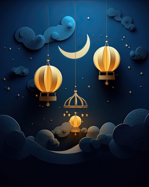 Ramadan Lantern Background