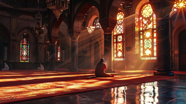 Ramadan Moubarak Lanternes Iftar Mosquée Masjid Coran et prières des peuples musulmans