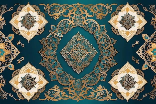 Ramadan Mubarak Ramadan Kareem Ornement à motif de design oriental traditionnel