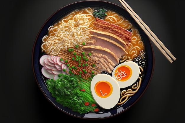 Ramen Tonkotsu au porc Nouilles ramen japonaises