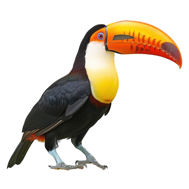 Photo un ramphastos toco sur fond blanc id de travail bfd966fcbc224f9a9808fb7ff1b0ce14