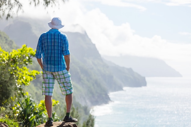 Randonnée sur la côte de Na Pali à Kauai en Islande, Hawaï