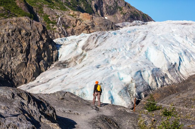 Randonnée dans le glacier de sortie