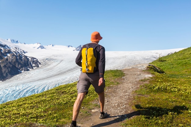 Randonnée dans le glacier de sortie