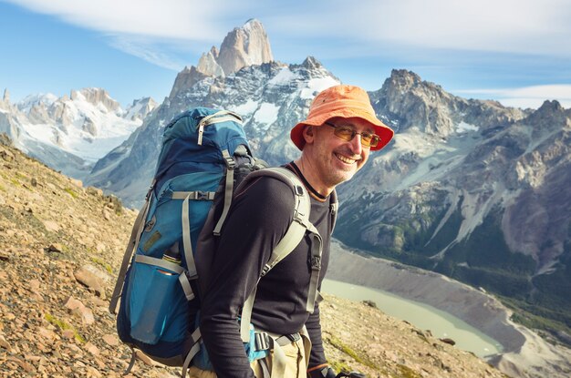 Randonnée dans les montagnes de Patagonie, Argentine