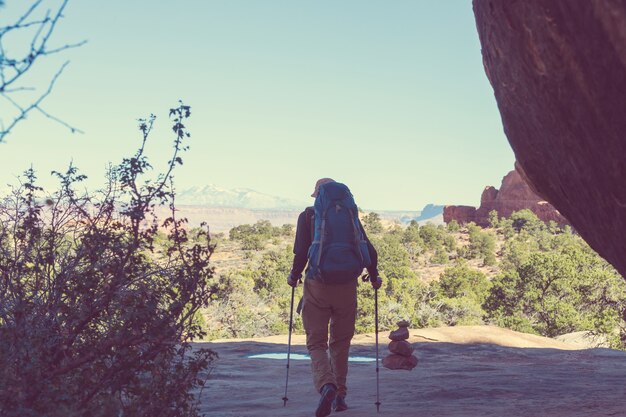 Randonnée dans les montagnes de l'Utah