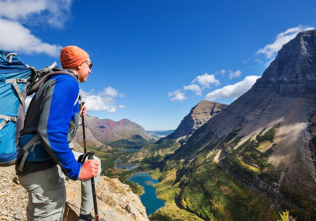 Randonnée dans le parc national des Glaciers, Montana