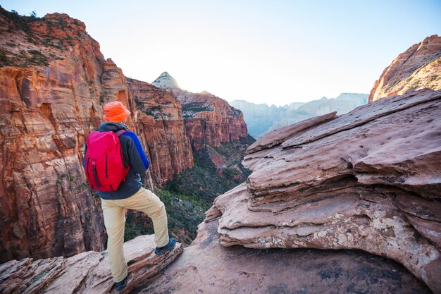 Randonnée dans le parc national de Zion