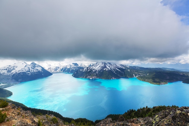 Randonnée sur le lac Garibaldi près de Whistler, BC, Canada.