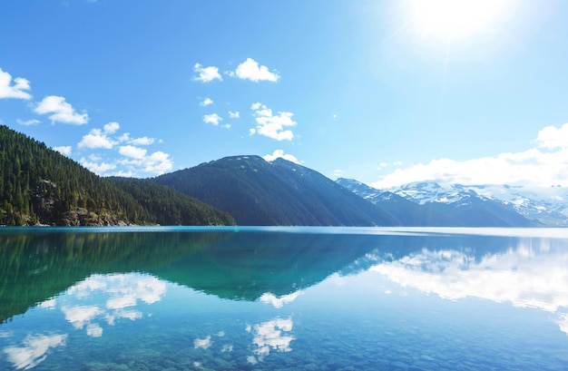 Randonnée Sur Le Lac Garibaldi Près De Whistler, Bc, Canada.