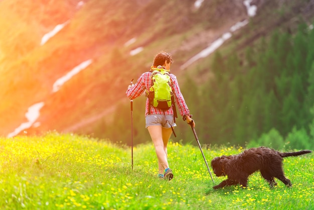 Randonnée en montagne avec son chien