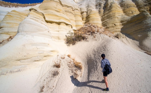 Randonnée touristique en montagne en Cappadoce Turquie