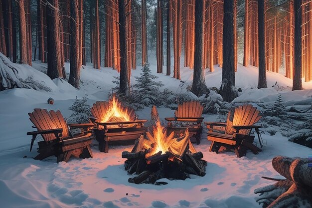 randonneurs assis près du feu de campement randonnée concept de camping les gens passent du temps la nuit camp d'été dans la forêt en compagnie d'amis