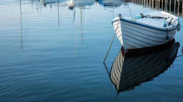 Une rangée de bateaux flottant sur l'eau