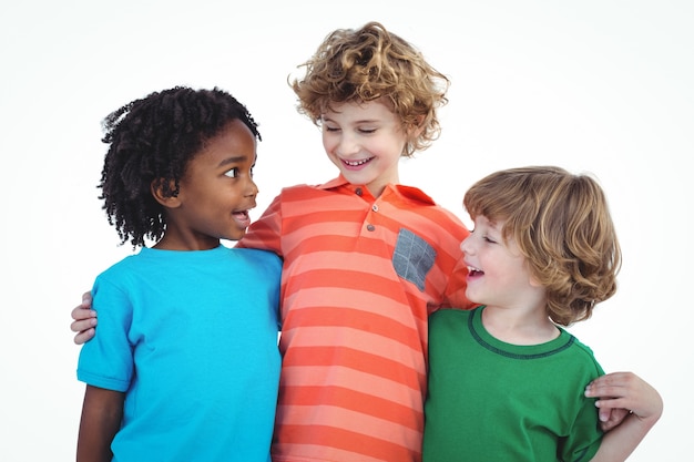 Photo une rangée d'enfants debout ensemble